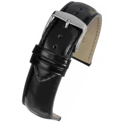 Howell | Black Gloss Leather Watch Strap | WH700