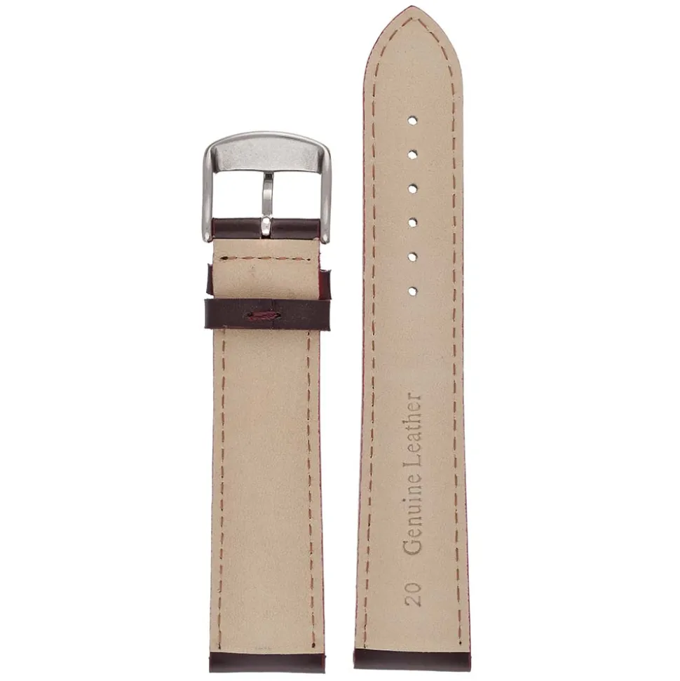 Howell | Burgundy Gloss Leather Watch Strap | WH702