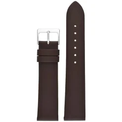 HOXTON Brown Plain Leather Flat Profile Watch Strap W105