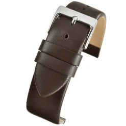 HOXTON Brown Plain Leather Flat Profile Watch Strap W105