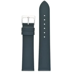 HOXTON Dark Blue Plain Leather Flat Profile Watch Strap W111