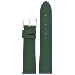 HOXTON Green Plain Leather Flat Profile Watch Strap W106