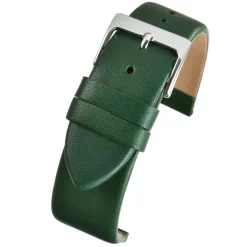 HOXTON Green Plain Leather Flat Profile Watch Strap W106