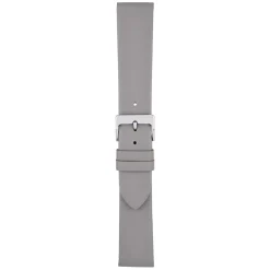 HOXTON Grey Plain Leather Flat Profile Watch Strap W108