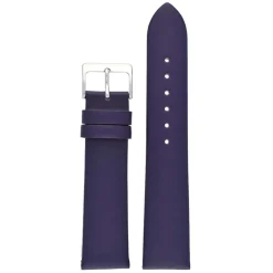 HOXTON Purple Plain Leather Flat Profile Watch Strap W115