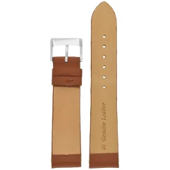 HOXTON Tan Plain Leather Flat Profile Watch Strap W101