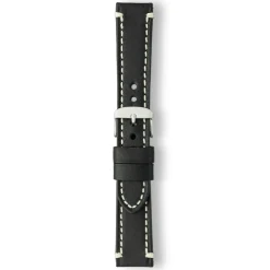Inverness | Extra Long Black Italian Calf Leather Strap | 1381XL/1
