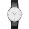 JUNGHANS – Max Bill Quartz Leather Strap Watch 41/4817.02