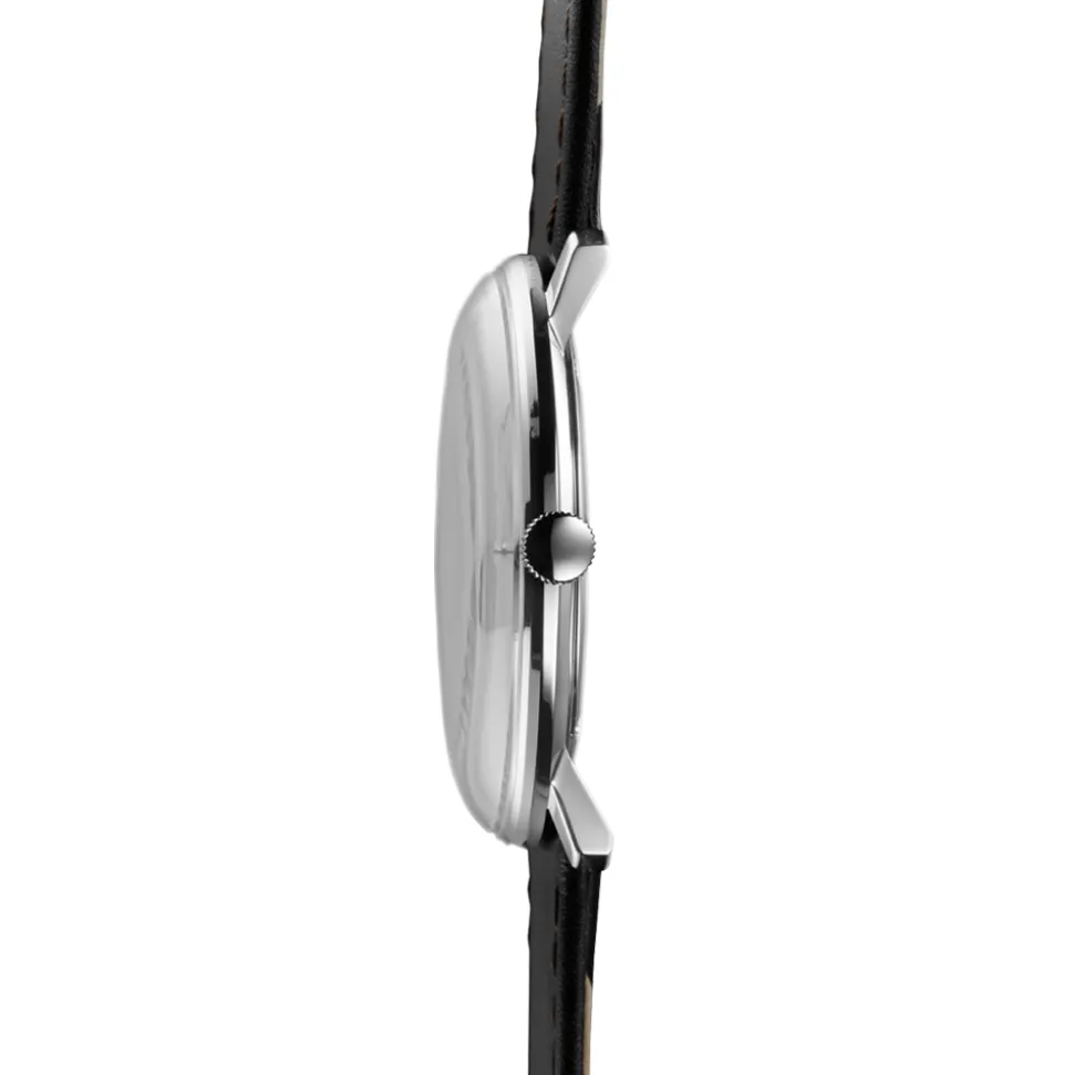 JUNGHANS – Max Bill Quartz Leather Strap Watch 41/4817.02