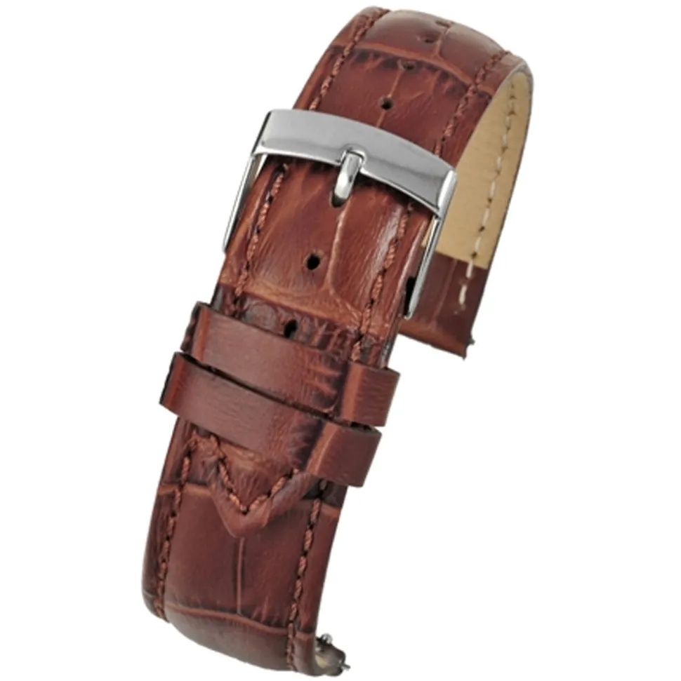 Kavanagh | Brown Quick Release Alligator Grain Strap | WH501Q