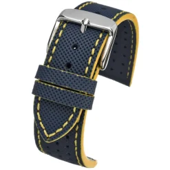 Kayak | Blue and Yellow Water Resistant Leather Strap | WH831