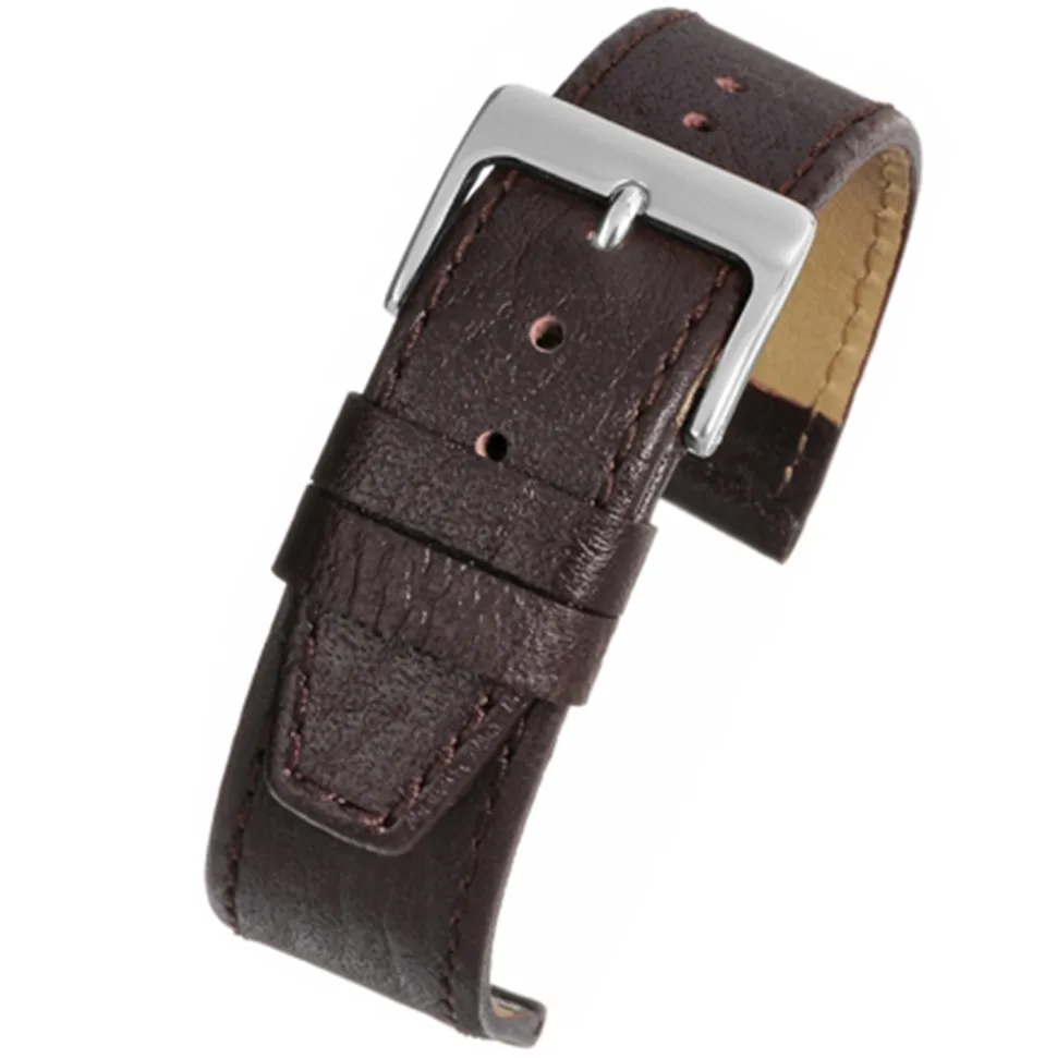 KENSINGTON Extra Long Brown Glazed Buffalo Watch Strap WX300