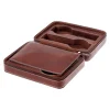 Leanschi | Zip Case for 4 Watches Brown | WPO4-CHOC