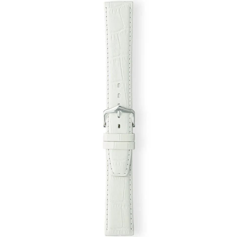 LULWORTH White Antique Croco Grain Leather Watch Strap LS1209/4