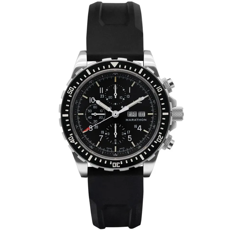 Marathon | 46mm Jumbo Diver’s/Pilot Auto Chrono CSAR | WW194014SS-0130