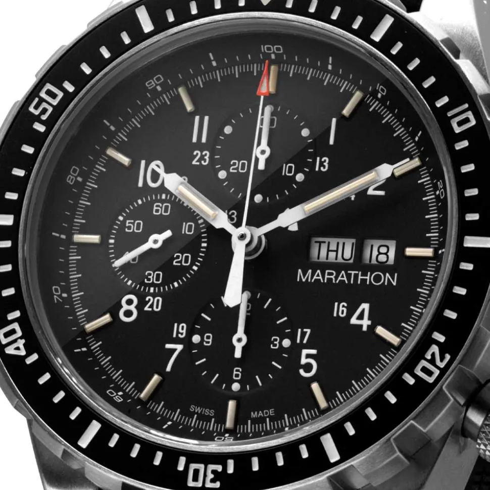 Marathon | 46mm Jumbo Diver’s/Pilot Auto Chrono CSAR | WW194014SS-0130