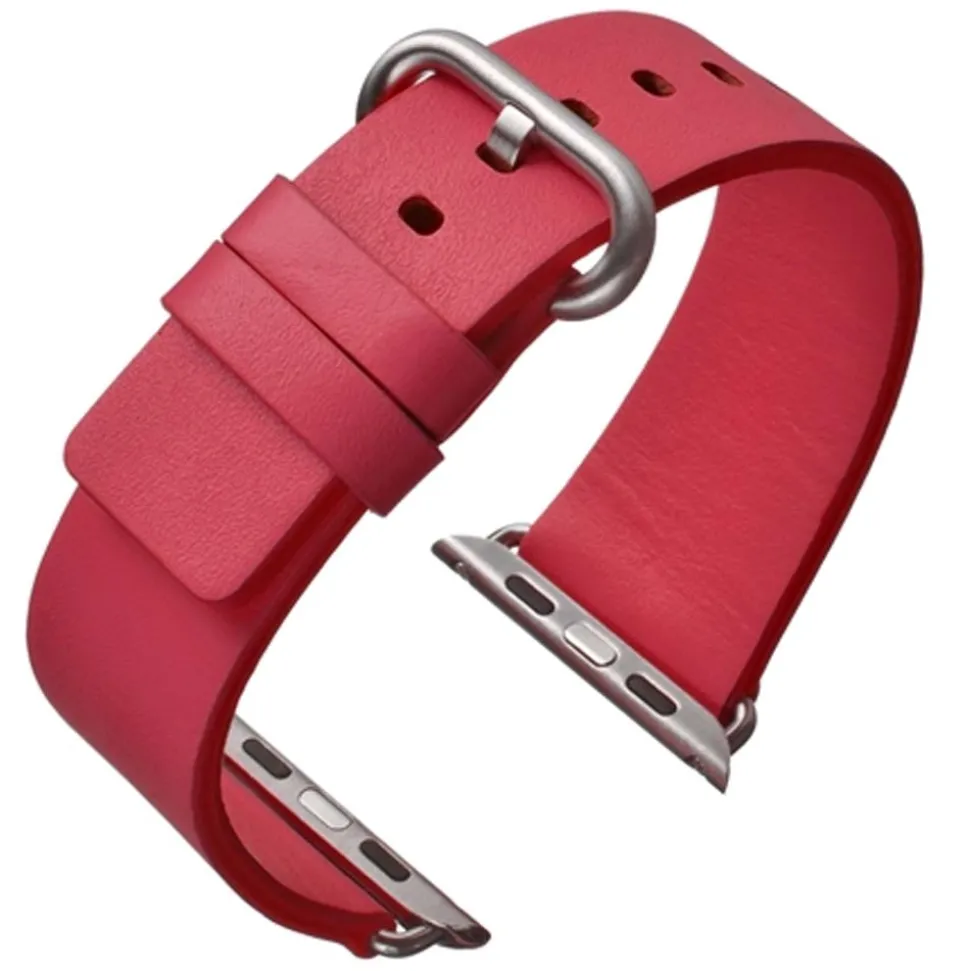 Marston | Red Compatible Leather Strap to fit Apple Watch® | APL-RED