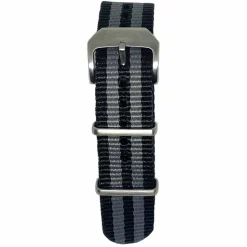 Mühle-Glashütte | Black and Grey Textile NATO Strap 20mm for Panova | TEXTILESTRAP.PANOVA.NB-IV