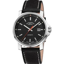 Mühle-Glashütte | Black Leather Strap 22mm for 29er Big | BLACKSTRAP.M1-25-33-LB