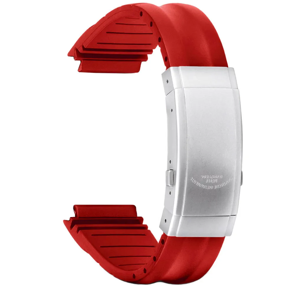 Mühle-Glashütte | Red Rubber Strap for S.A.R. Rescue Timer 20mm | REDSTRAP.M1-41-03-KB-VIII