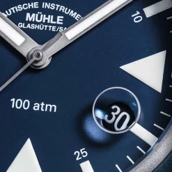 Mühle-Glashütte | S.A.R. Rescue Timer Nautical Blue Rubber | M1-41-02-KB-II