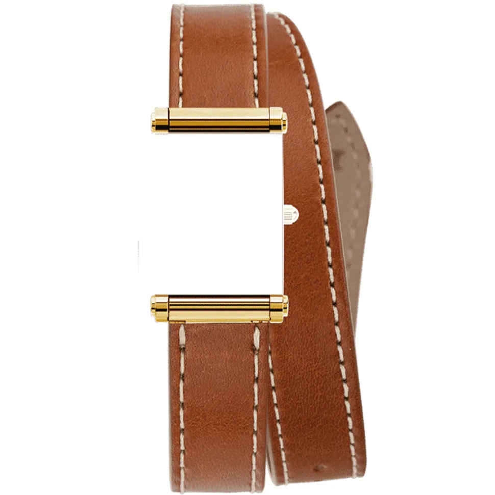 MICHEL HERBELIN – Antarès Rectangular Gold Tone Customisable Watch H.17048/P28