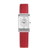 MICHEL HERBELIN – Antarès Rectangular Steel Red Strap Combination COM.17048/28.25A