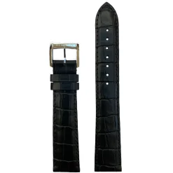 MICHEL HERBELIN – Black Crocodile Grain Leather Strap 19mm 413 – 19 413 NOIR 16
