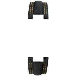 MICHEL HERBELIN – Black Techno Yellow Stitch Newport Strap 22mm 255 – 22E255 NOJA 18