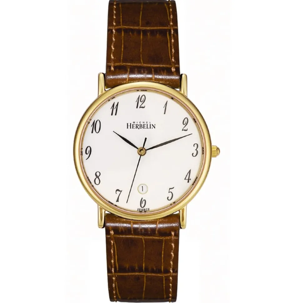 MICHEL HERBELIN – Classique Strap Watch 12443/P28GO
