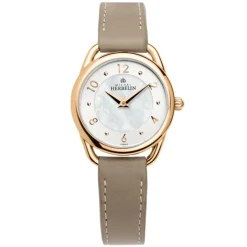MICHEL HERBELIN – Equinoxe Rose Gold PVD Leather Strap Watch 17497/PR29GR