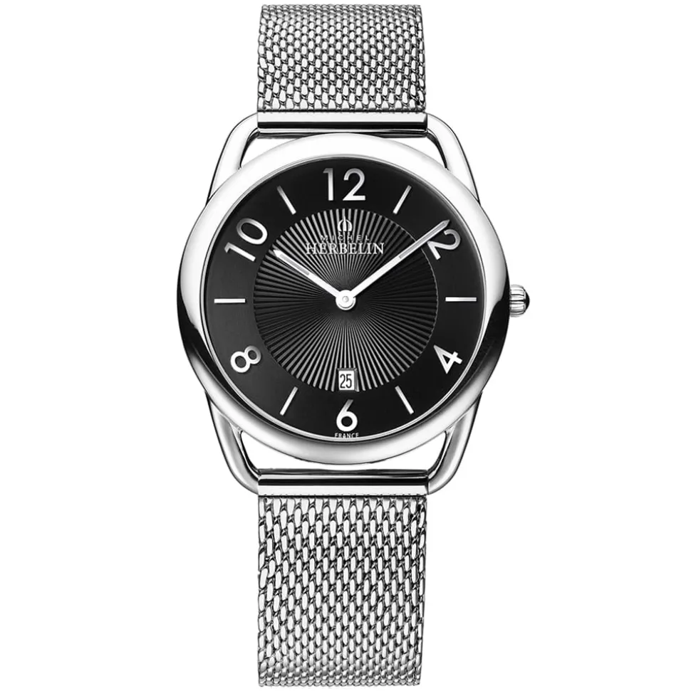 MICHEL HERBELIN – Equinoxe Black Dial Men’s Watch 19597/14B
