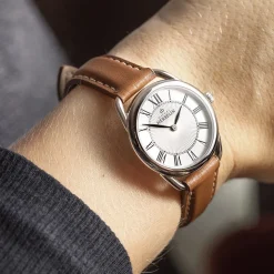 MICHEL HERBELIN – Equinoxe Leather Strap Watch 17497/08GO