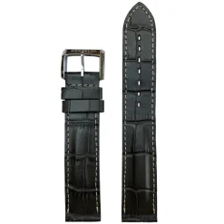 MICHEL HERBELIN – Grey Croc-Grain Newport Leather Strap 19mm 12264 – 19 996 GRIS 18