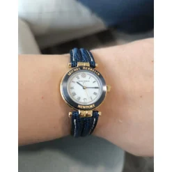 MICHEL HERBELIN – Navy Teju Newport Leather Strap 14mm 12855 – 14 859 BLEU 12