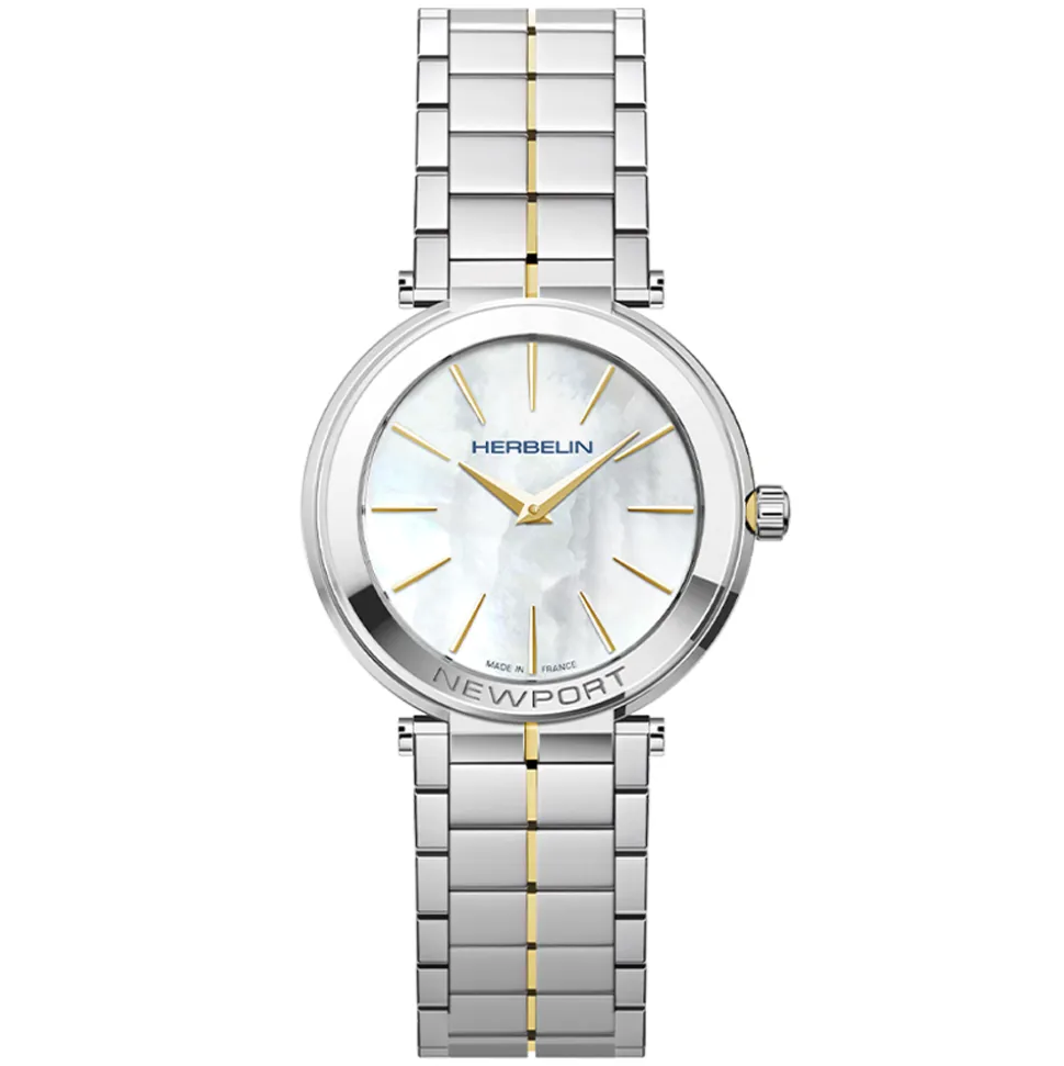 MICHEL HERBELIN – Newport Slim White Dial Bracelet Watch 16922/BT19