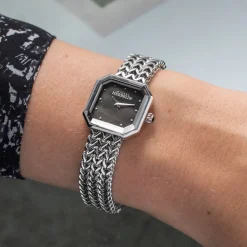 MICHEL HERBELIN – Octogone Bracelet Watch Black Mother of Pearl Dial 17436/B49