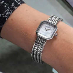 MICHEL HERBELIN – Octogone Bracelet Watch White Mother of Pearl Dial 17436/B19