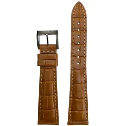 MICHEL HERBELIN – Tan Croco Grain Newport Leather Strap 18mm 12456 – 18 655 GOLD 14