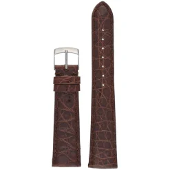 MILANO Mid Brown Italian Made Genuine Crocodile Watch Strap W678