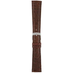 MILANO Mid Brown Italian Made Genuine Crocodile Watch Strap W678