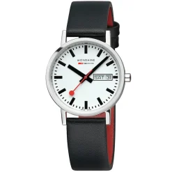Mondaine | Classic Day Date 36mm Vegan Strap | A667.30314.11SBBV