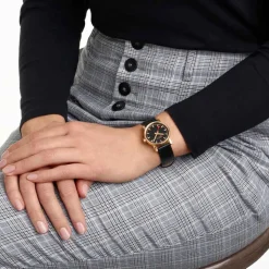 MONDAINE – Evo2 30mm Gold Plated Black Strap MSE.30120.LB