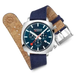 Mondaine | Grand Cushion Set Blue 41mm | MSL.41440.LD.SET