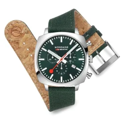 Mondaine | Grand Cushion Set Green 41mm | MSL.41460.LF.SET