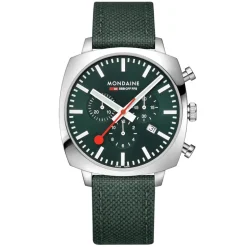 Mondaine | Grand Cushion Set Green 41mm | MSL.41460.LF.SET