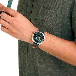 Mondaine | Grand Cushion Set Green 41mm | MSL.41460.LF.SET