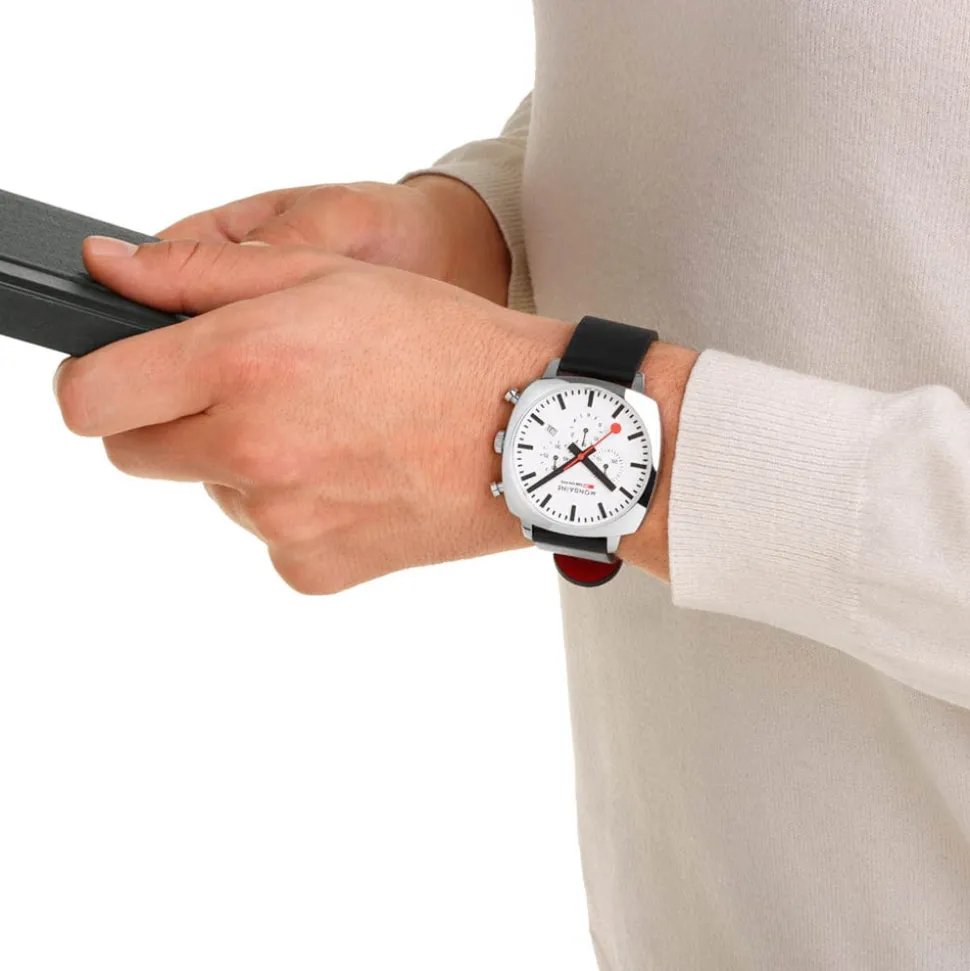 Mondaine | Grand Cushion Set Black Strap 41mm | MSL.41410.LBV.SET