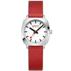 Mondaine | Petite Cushion 31mm Red Vegan Leather | MSL.31110.LCV
