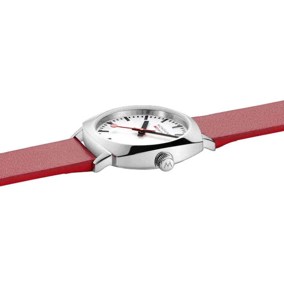 Mondaine | Petite Cushion 31mm Red Vegan Leather | MSL.31110.LCV